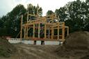 Timberframe - the great room almost complete